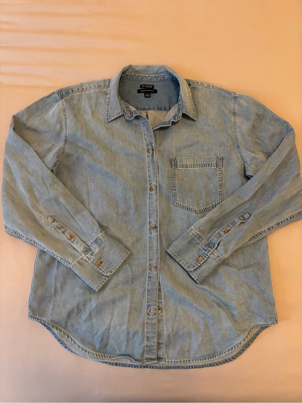 J. Crew Light Blue Denim Button-Down Shirt